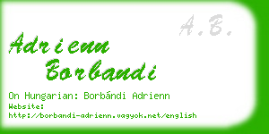 adrienn borbandi business card